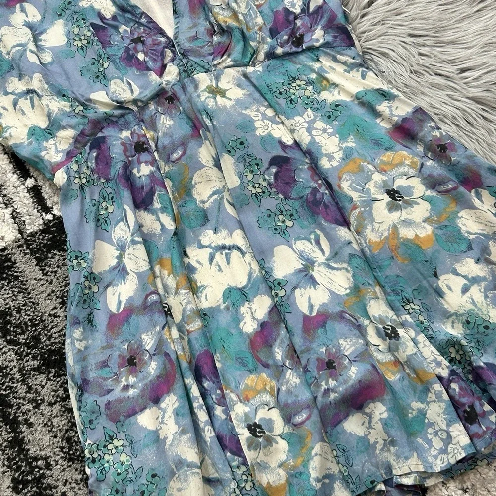 Free People Women's Floral Freddy Tie Mini Dress Size‎ Medium ($108) **No Tie